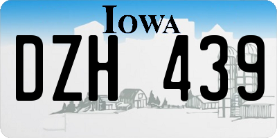 IA license plate DZH439
