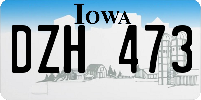 IA license plate DZH473