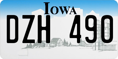 IA license plate DZH490