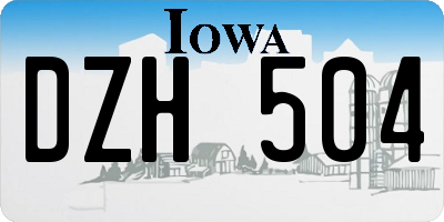 IA license plate DZH504