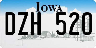 IA license plate DZH520