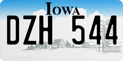 IA license plate DZH544