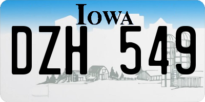 IA license plate DZH549
