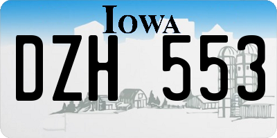 IA license plate DZH553