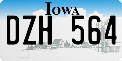IA license plate DZH564