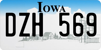 IA license plate DZH569