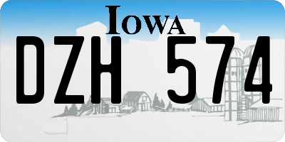 IA license plate DZH574