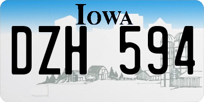 IA license plate DZH594