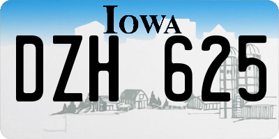 IA license plate DZH625