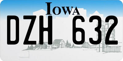 IA license plate DZH632
