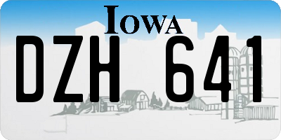 IA license plate DZH641