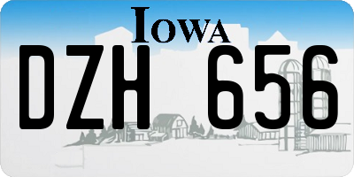 IA license plate DZH656