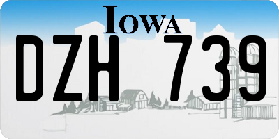 IA license plate DZH739