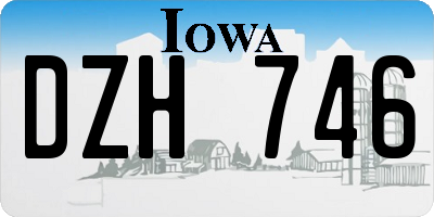 IA license plate DZH746