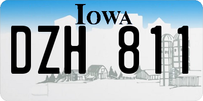 IA license plate DZH811