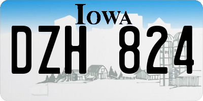 IA license plate DZH824