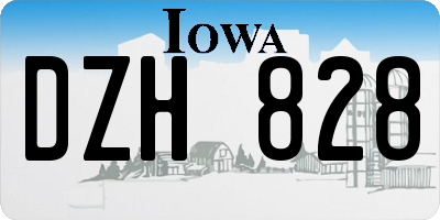 IA license plate DZH828