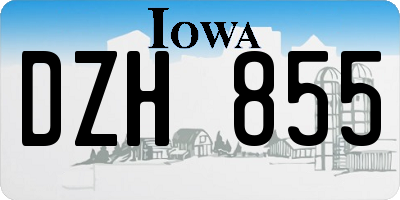 IA license plate DZH855