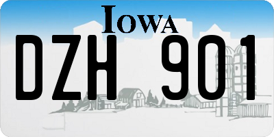 IA license plate DZH901