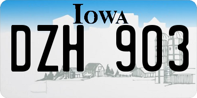 IA license plate DZH903