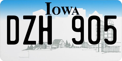IA license plate DZH905