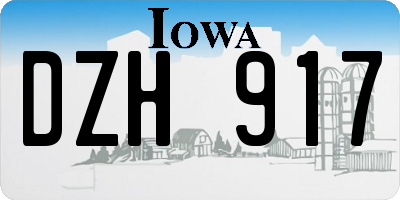 IA license plate DZH917