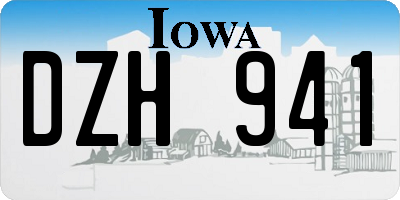 IA license plate DZH941