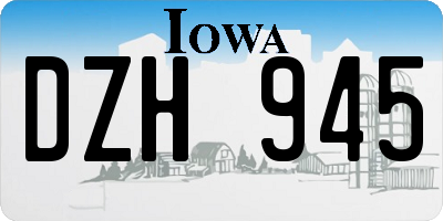 IA license plate DZH945