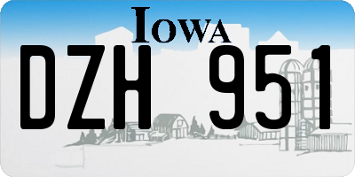 IA license plate DZH951