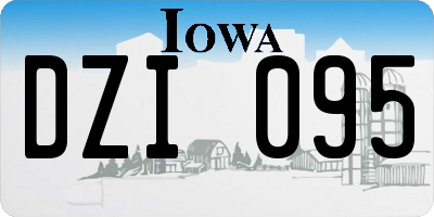 IA license plate DZI095