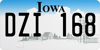 IA license plate DZI168