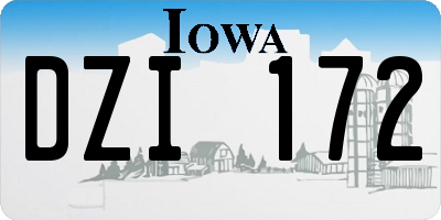 IA license plate DZI172