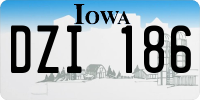 IA license plate DZI186