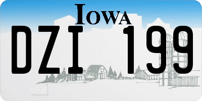 IA license plate DZI199