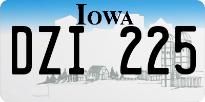 IA license plate DZI225