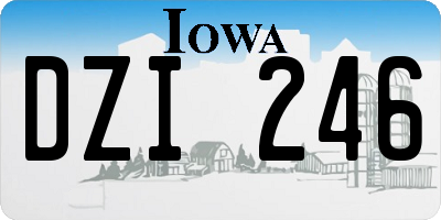 IA license plate DZI246