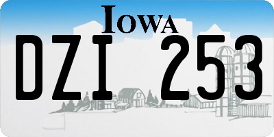 IA license plate DZI253