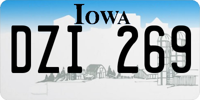IA license plate DZI269