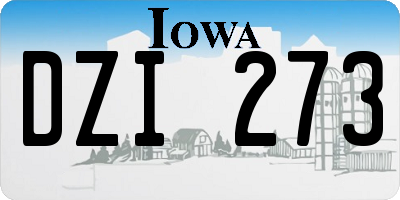 IA license plate DZI273