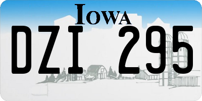 IA license plate DZI295