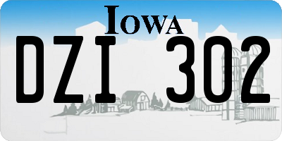 IA license plate DZI302