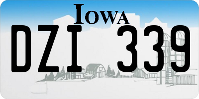 IA license plate DZI339