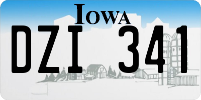 IA license plate DZI341