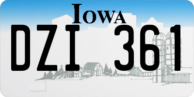 IA license plate DZI361