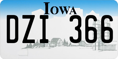 IA license plate DZI366