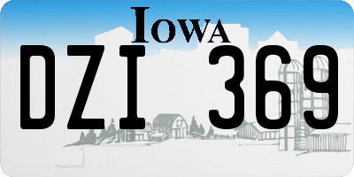 IA license plate DZI369