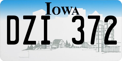 IA license plate DZI372