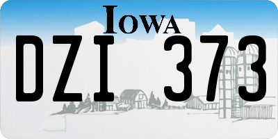 IA license plate DZI373