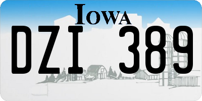 IA license plate DZI389