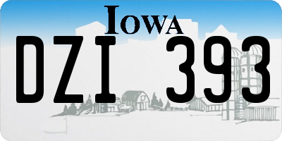 IA license plate DZI393